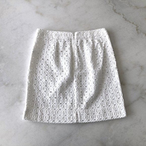 Like new, worn 1x! J Crew white eyelet mini skirt (size 2) - Picture 3 of 6